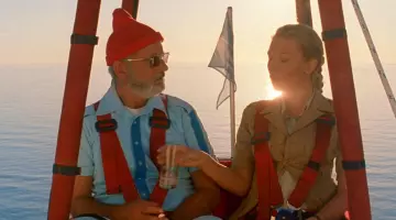 The glass Campari vintage Steve Zissou in The life aquatic