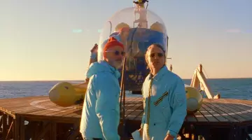 The helicopter yellow F model-BVXD, Bell 47G-2 from the team Zissou in the life aquatic