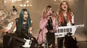 The leather biker jacket pink in Jem and the Holograms