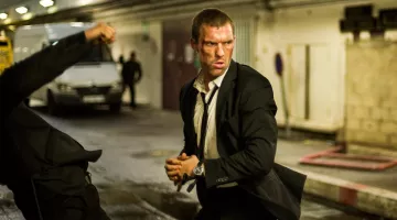 The Omega watch Ed Skrein in The Transporter Legacy