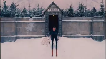 The pair of wooden skis of Jopling in The Grand Budapest Hotel