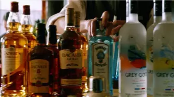 The bottle of Bombay Sapphire Gin in Last Vegas