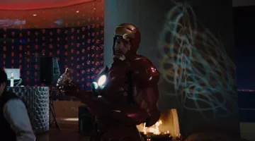 The bottle of Remy Martin Cognac Tony Stark (Robert Downey, Jr.) in Iron Man 2