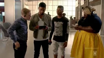 Hakeem Lyon's NSF denim bermudas en Empire