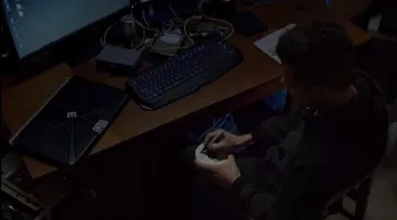 The computer keyboard of Elliot in Mr Robot