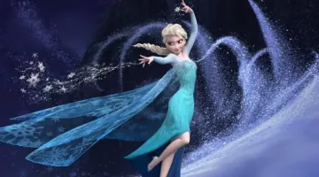 The costume (child version) of the Snow Queen in The snow Queen