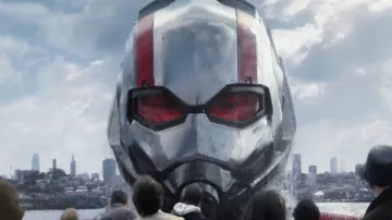 The replica of the helmet of Scott Lang / Ant-Man (Paul Rudd) in the Ant-Man and the Wasp