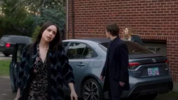 Asos River Island ruched sequin dress worn by Ava Jalali (Sofia Carson) in Pretty Little Liars: The Perfectionists (S01E09)
