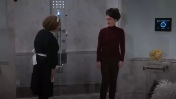 Theory Crop Cuff York Plaid Pants worn by Karen Walker (Megan Mullally) in Will & Grace (S01E02)