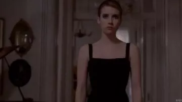 Herve Leger Crisscross A Line Dress worn by Madison Montgomery (Emma Roberts) in American Horror Story (S03E13)