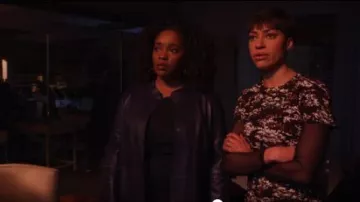 Victoria Beckham  Camo Print Cap Sleeve Sheath Dress worn by Lucca Quinn (Cush Jumbo) in The Good Fight (S03E10)