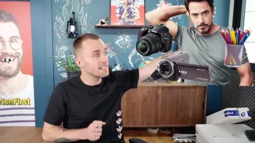 Le t-shirt Adidas porté par Squeezie dans sa vidéo YouTube J'ap­prends à des­si­ner et j'y ar­rive vite fait