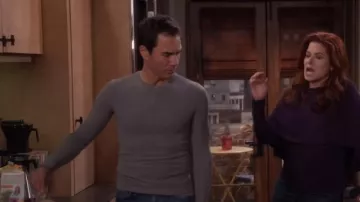 Anthony Thomas Melillo Long Sleeve Rib Henley usado por Will Truman (Eric McCormack) en Will & Grace (S01E16)