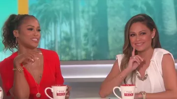 A.L.C. Claire Belted Handkerchief Silk Dress worn by Eve on The Talk May 15,2019