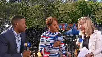 Rag & Bone Mason Stripe Top porté par Robin Roberts sur Good Morning America Peut 15,2019