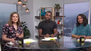 Mono de Sandro Olivier usado por Carissa Loethen Culiner en E! Noticias mayo 10,2019