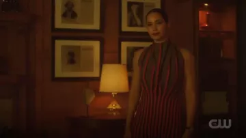 Beaufille Stripe High Neck Dress worn by Macy Vaughn (Madeleine Mantock) in Charmed (S01E22)