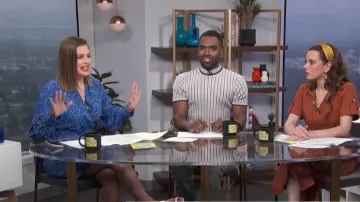 Topman Short Sleeve Sweater usado por Justin Sylvester en E! Noticias mayo 13,2019
