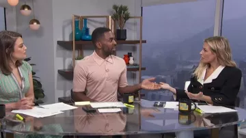 Marc Jacobs Wool Crop Blazer usado por Morgan Stewart en E! Noticias mayo 14,2019