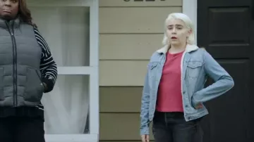 Rolla's Denim Sherpa Jacket worn by Annie Marks (Mae Whitman) in Good Girls (S02E12)