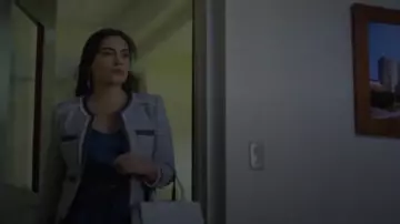Grey  Tweed Jacket worn by Cristal Jennings (Ana Brenda Contreras) in Dynasty Season 2 Episode 21