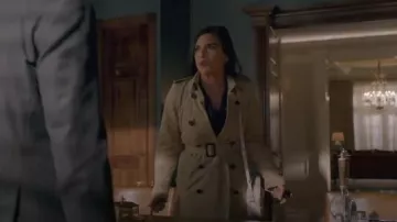 Beige  Trench Coat worn by Cristal Jennings (Ana Brenda Contreras) in Dynasty Season 2 Episode 21