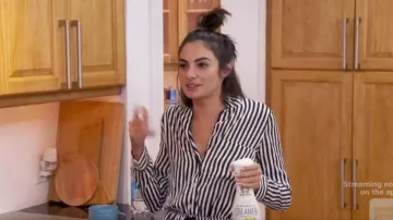 Forever 21 Striped Pajama Romper usado por Paige DeSorbo en Summer House (S03)