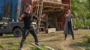 Long-Sleeve T-Shirt in Black worn by Erik Lehnsherr / Magneto (Michael Fassbender) in Dark Phoenix