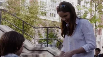 Frame Le Classic Dot-Print Silk Shirt worn by Sara Tancredi (Sarah Wayne Callies) in Prison Break (S05E02)