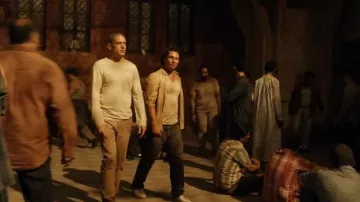 J Crew Bowery classic pant worn by Michael Scofield (Wentworth Miller) in Prison Break (S05E02)