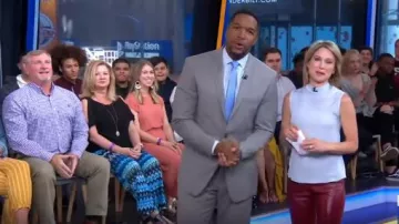 3.1 Phillip Lim pantalón ajustado de cintura alta usado por Amy Robach en Good Morning America 21 de mayo de 2019