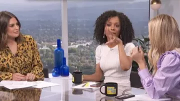 Helmut Lang Double Waistband Skirt worn by Zuri Hall on E! News May 21,2019