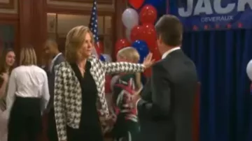 Iro Houndstooth Tweed Jacket worn by Kassie DePaiva as seen in Days of Our Lives May 21, 2019