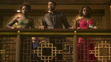 Okoye's (Danai Gurira) red dress as seen in Black Panther