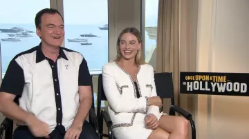 Steady Last Call Vintage Bowling Shirt worn by Quentin Tarantino for Press Conference at Cannes Films festival 2019