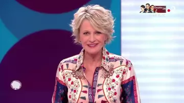 The printed shirt of Sophie Davant in This is the program the 24.05.2019