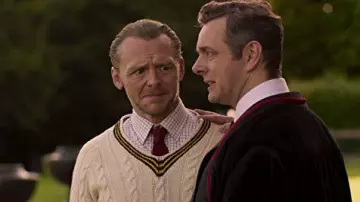 Red tie worn by Meredith Houseman (Simon Pegg) in Slaughterhouse Rulez
