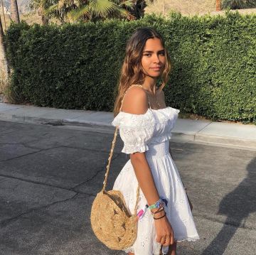 White dress as seen on the In­sta­gram Ac­count of @Emi­taz