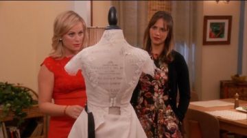 Anthropologie Adelita Brocade Mini Dress worn by Ann Perkins (Rashida Jones) in Parks and Recreation (S05E14)