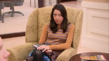 Coincidence & Chance at Urban Outfitters Jane Intarsia Knit Pullover Sweater worn by April Ludgate (Aubrey Plaza) in Parks and Recreation (S05E17)