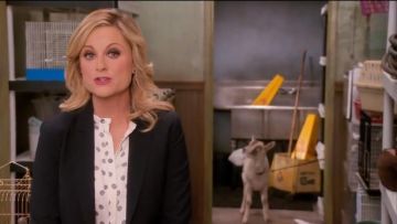 Derek Lam  Yarn Polka-Dot Silk Shirt worn by Leslie Knope (Amy Poehler) in Parks and Recreation (S05E18)