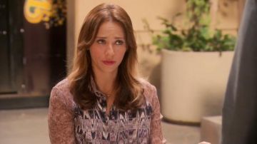 O2nd Delphi print blouse worn by Ann Perkins (Rashida Jones) in Parks and Recreation (S05E21)