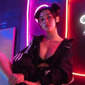 Adidas black jacket worn by Emily Ghoul on her Instagram account @emily.ghoul