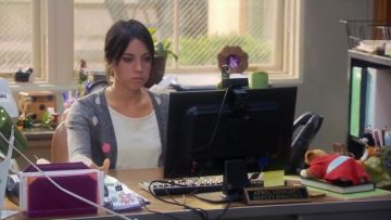 Madewell  Double Dots Cardigan worn by April Ludgate (Aubrey Plaza) in Parks and Recreation (S06E06)