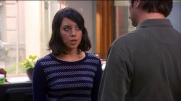 Coincidence & Chance at Urban Outfitters  Jane Intarsia Knit Pullover Sweater worn by April Ludgate (Aubrey Plaza) in Parks and Recreation (S06E09)