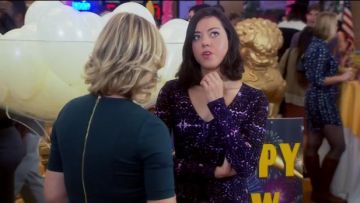 Presley Skye   Print Ponte Knit Dress worn by April Ludgate (Aubrey Plaza) in Parks and Recreation (S06E13)