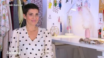 Le Top col V imprimé pois de Cristina Córdula dans Les Reines du shopping du 28/05/2019