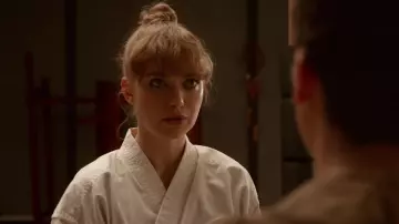 White Karate Uniform worn by Anna (Imogen Poots) in The Art of Self-Defense
