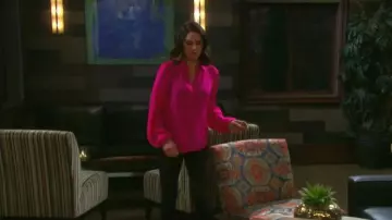 A.L.C. Lori Top in Fluro worn by Nadia Bjorlin as seen in Days of Our Lives  April 17, 2019