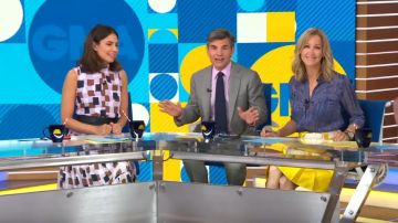 République bananière Dillon Shirt porté par Lara Spencer sur Good Morning America Peut 29,2019